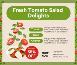 Fresh Tomato Salad Promotion Facebook Post