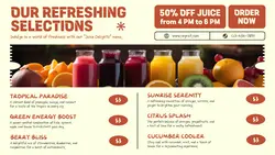 Beverage Juice Menu Promotion Twitter Post