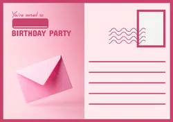 Non marketing Postcard Pink style
