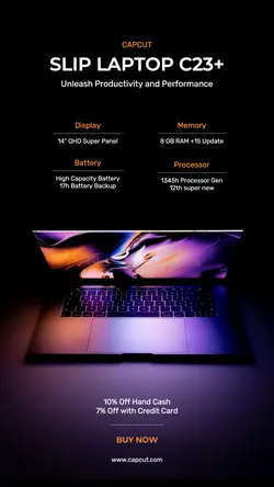 Electronic Laptop Promotion Instagram Story