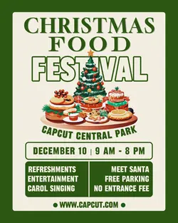 Christmas Food Festival Event Instagram Portrait