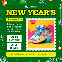 New Year's Special Sale Sneakers Instagram Post
