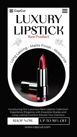 Beauty Luxury Lipstick Promotion Instagram Story