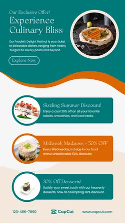 Food promotion instagram story