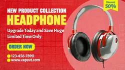 New Product Headphone Promo Facebook Cover