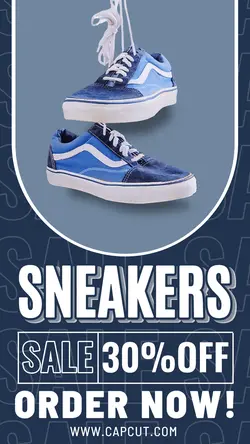 Sneakers Product Sale TikTok Instagram Post Navy