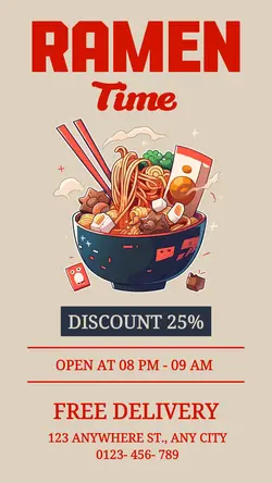 Ramen Time Food Promotion Instagram Story