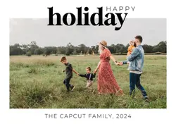 Non-Marketing Minimalist Family Holiday Postcard