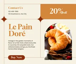 Bakery Promotion Discount Facebook Post