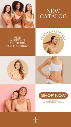 Modern Beige Bras Promotion Instagram Story