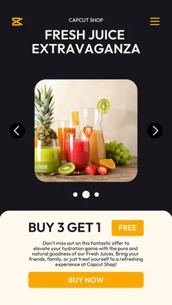 Food & Beverages Fresh Juice Sale Instagram Story