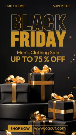 Black Friday Men's Clothing Sale Instagram Post