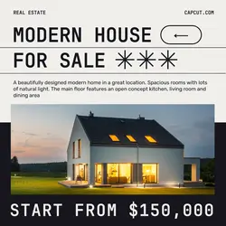 Modern House Sale Promotion Facebook Post