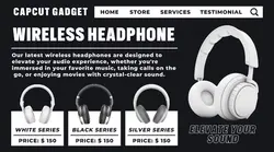 Wireless Headphones Product Display FB Ads