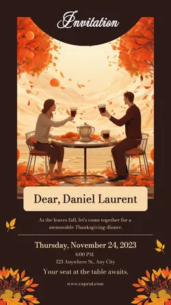Thanksgiving Dinner Party Invitation Tiktok Post