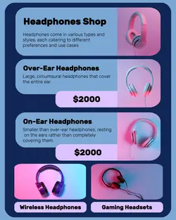 Electronic Headphone Shop Display