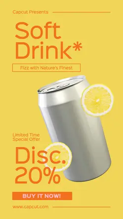 Simple Soft Drink Sale Instagram Story