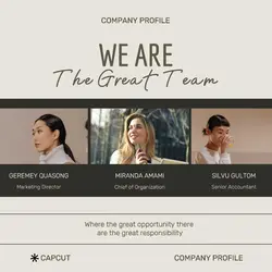 Beige Modern Meet The Team Instagram Post