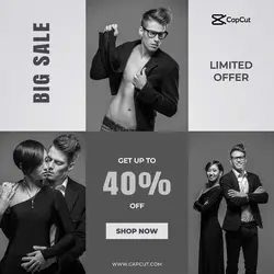 Instagram post big sale promotion template design