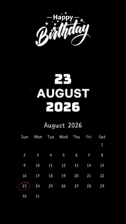 Cumpleaños mi bebé 23 de agosto