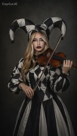 Harlequin violinist
